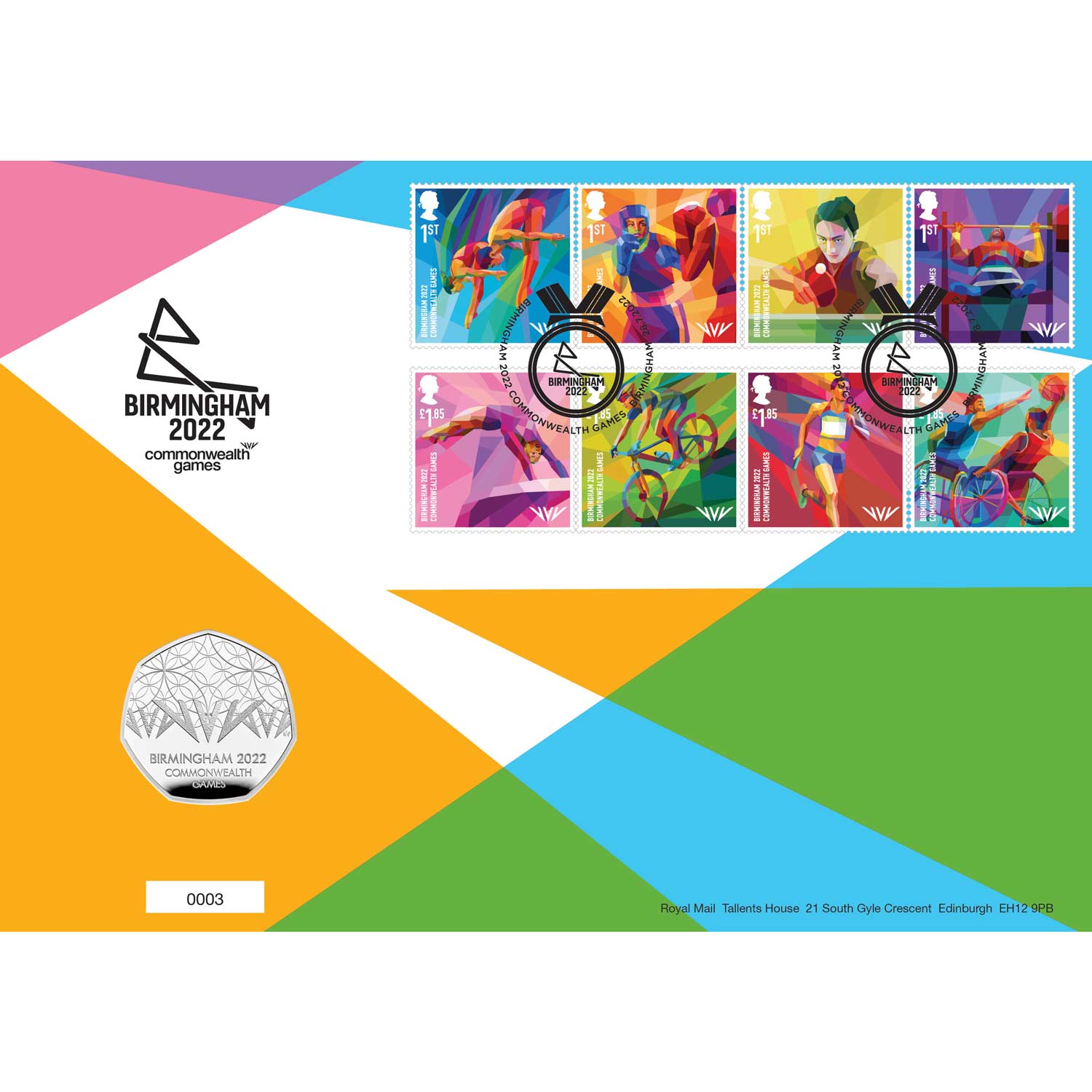 2022 Commonwealth Games 50p Brilliant Uncirculated Coin Cover