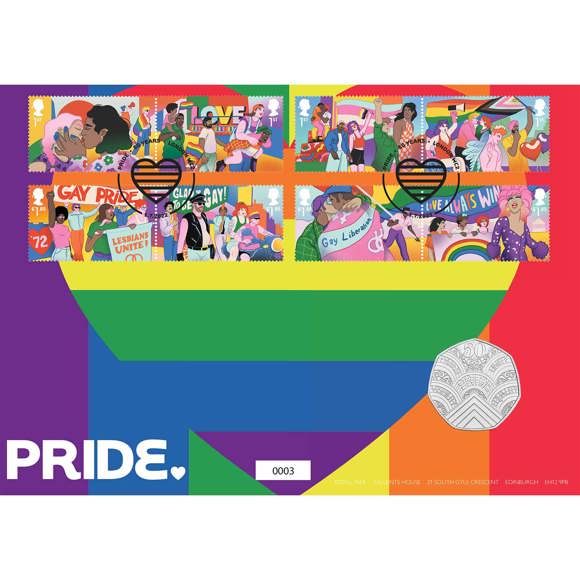 50 Years of Pride 2022 UK 50p Brilliant Uncirculated Coin Cover