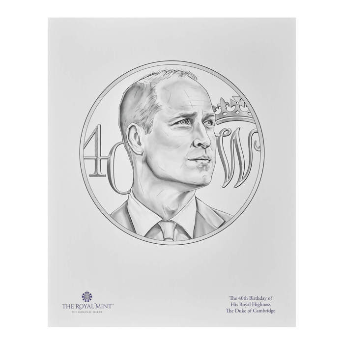 The 40th Birthday of HRH The Duke of Cambridge Limited Edition Print
