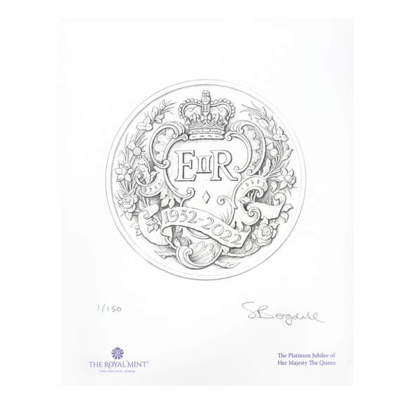 The Platinum Jubilee of Her Majesty The Queen 2022 5oz+ Limited Edition Print by John Bergdahl