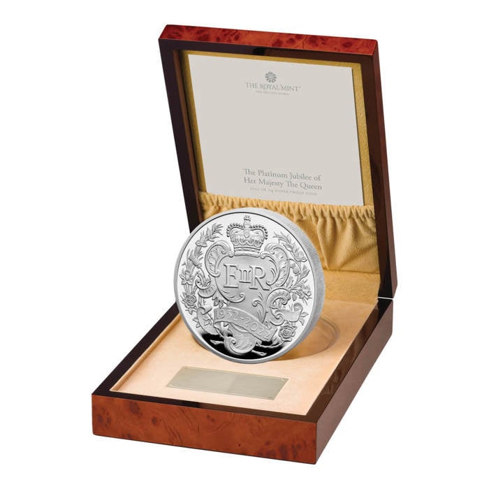 The Platinum Jubilee of Her Majesty The Queen 2022 UK 1kg Silver Proof Coin 