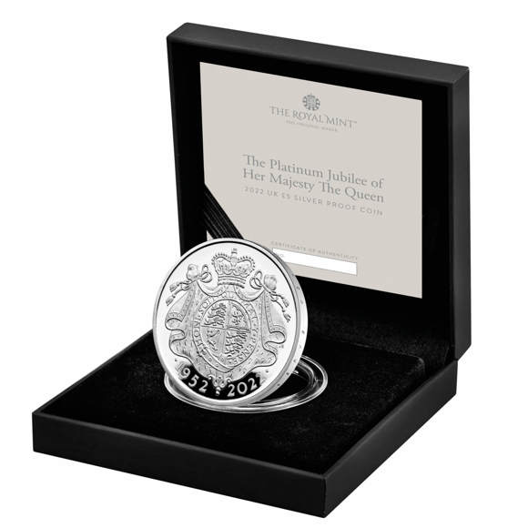 The Platinum Jubilee of Her Majesty The Queen 2022 UK £5 Silver Proof Coin 