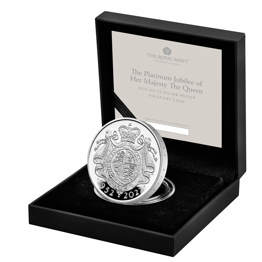 The Platinum Jubilee of Her Majesty The Queen 2022 UK £5 Silver Proof Piedfort Coin 