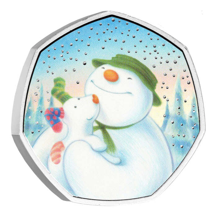The Snowman™ and The Snowdog 2022 Brilliant Uncirculated Colour Coin