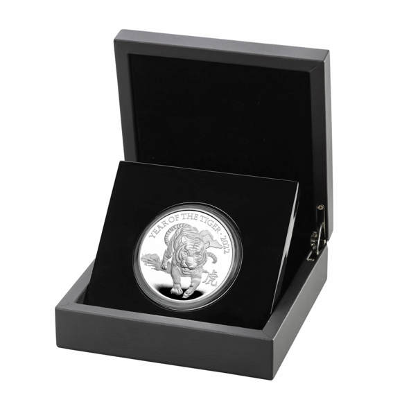 Lunar Year of the Tiger 2022 United Kingdom Five-Ounce Silver Proof Coin