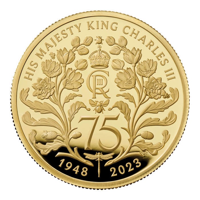 The 75th Birthday of His Majesty King Charles III 2023 UK 2oz Gold Proof Coin