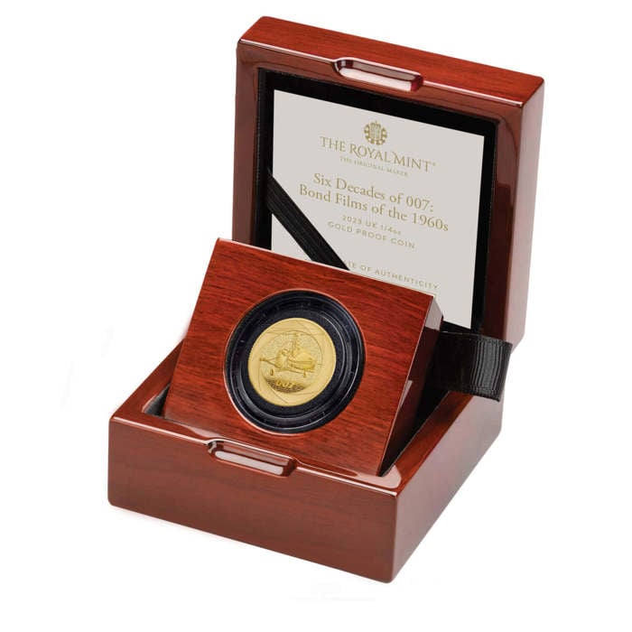Bond Films of the 1960s 2023 UK 1/4oz Gold Proof Coin 