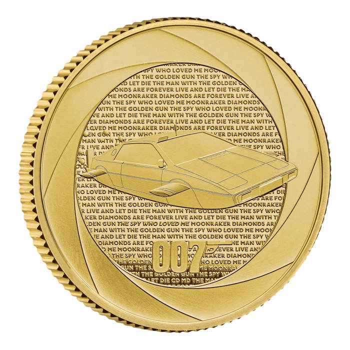 Bond Films of the 1970s 2023 UK 1/4oz Gold Proof Coin 