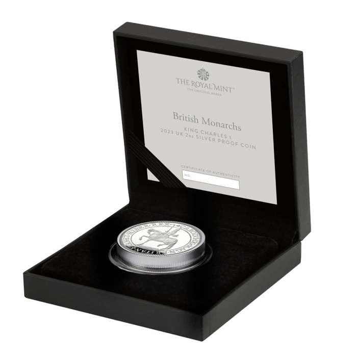 British Monarchs King Charles I 2023 UK 2oz Silver Proof Coin