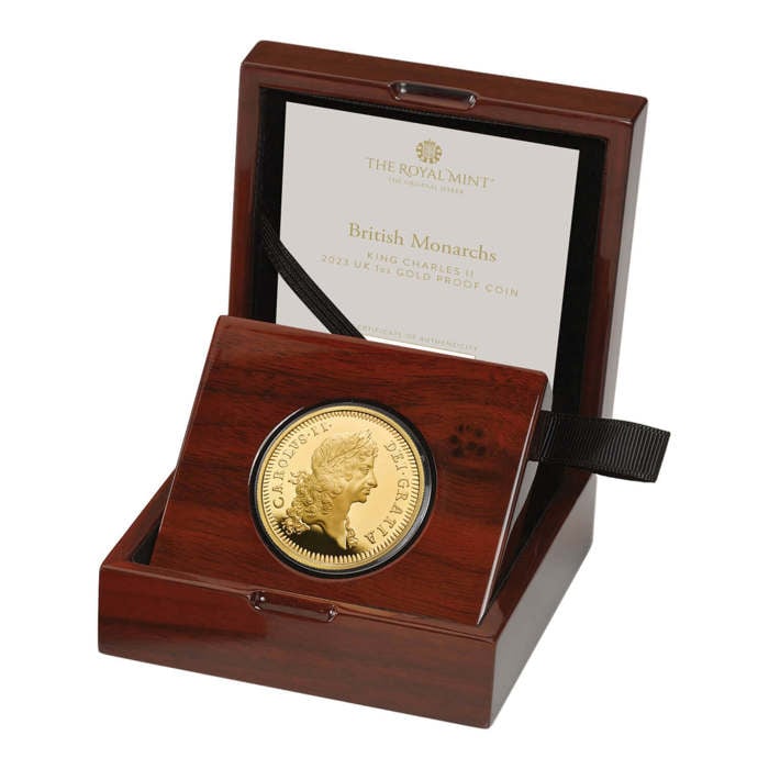 British Monarchs King Charles II 2023 UK 1oz Gold Proof Coin