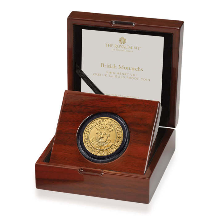 British Monarchs King Henry VIII 2023 UK 2oz Gold Proof Coin