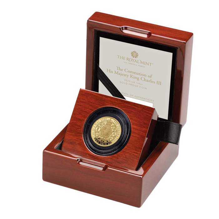 The Coronation of His Majesty King Charles III 2023 UK 1/4oz Gold Proof Coin