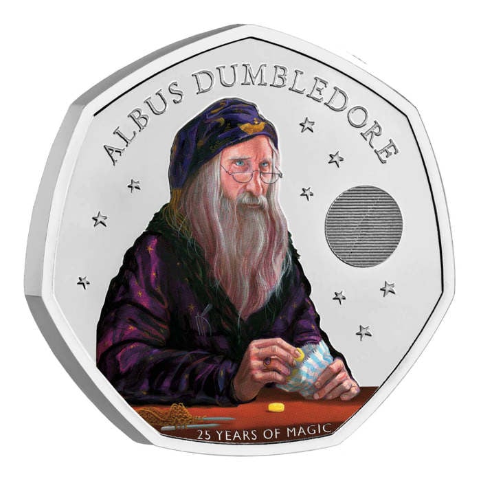 Albus Dumbledore 2023 UK 50p Colour Brilliant Uncirculated Coin