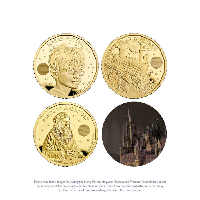 Harry Potter 2022 UK 2oz Gold Proof Four-Coin Collection
