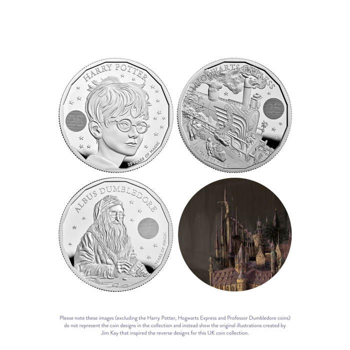 Harry Potter 2022 UK Two Ounce Silver Proof Four-Coin Collection