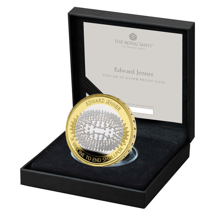 Edward Jenner 2023 UK ï¿½2 Silver Proof Coin