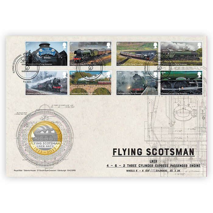 The Centenary of Flying Scotsman 2023 UK £2 Brilliant Uncirculated Coin Cover
