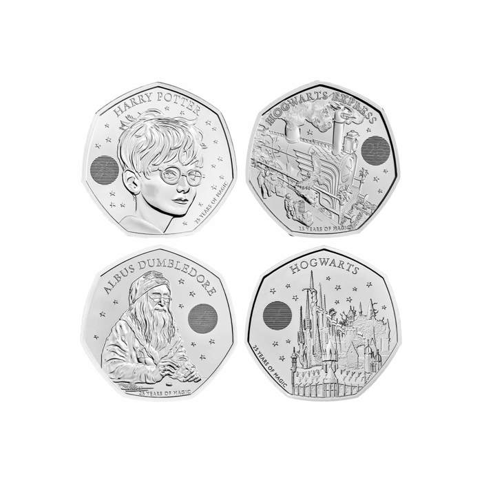 Harry Potter 2022 UK 50p Brilliant Uncirculated Four-Coin Collection