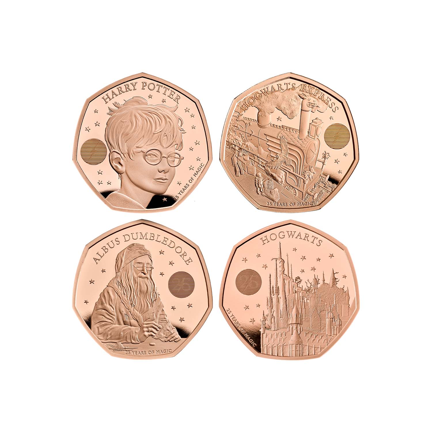 Harry Potter 50p Four-Coin Collection – BU | The Royal Mint