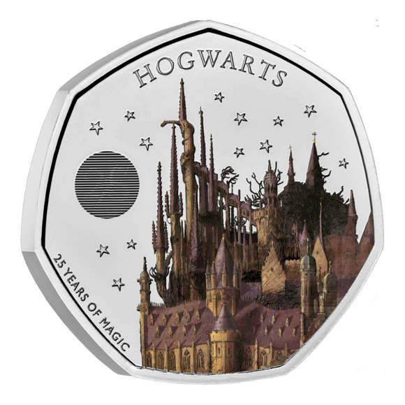 Hogwarts 2023 UK 50p Colour Brilliant Uncirculated Coin