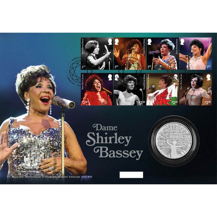 Dame Shirley Bassey 2023 UK £5 Brilliant Uncirculated Coin Cover