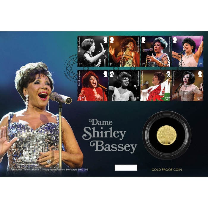 Dame Shirley Bassey 2023 UK 1/4oz Gold Proof Coin Cover