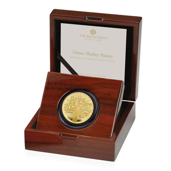 Dame Shirley Bassey 2023 UK 2oz Gold Proof Coin
