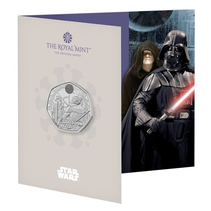 Star Wars Darth Vader and Emperor Palpatine 2023 UK 50p Brilliant Uncirculated Coin