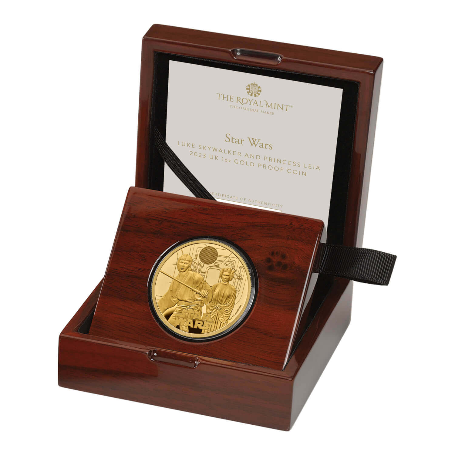 Star Wars Luke Skywalker and Princess Leia 2023 UK 1oz Gold Proof