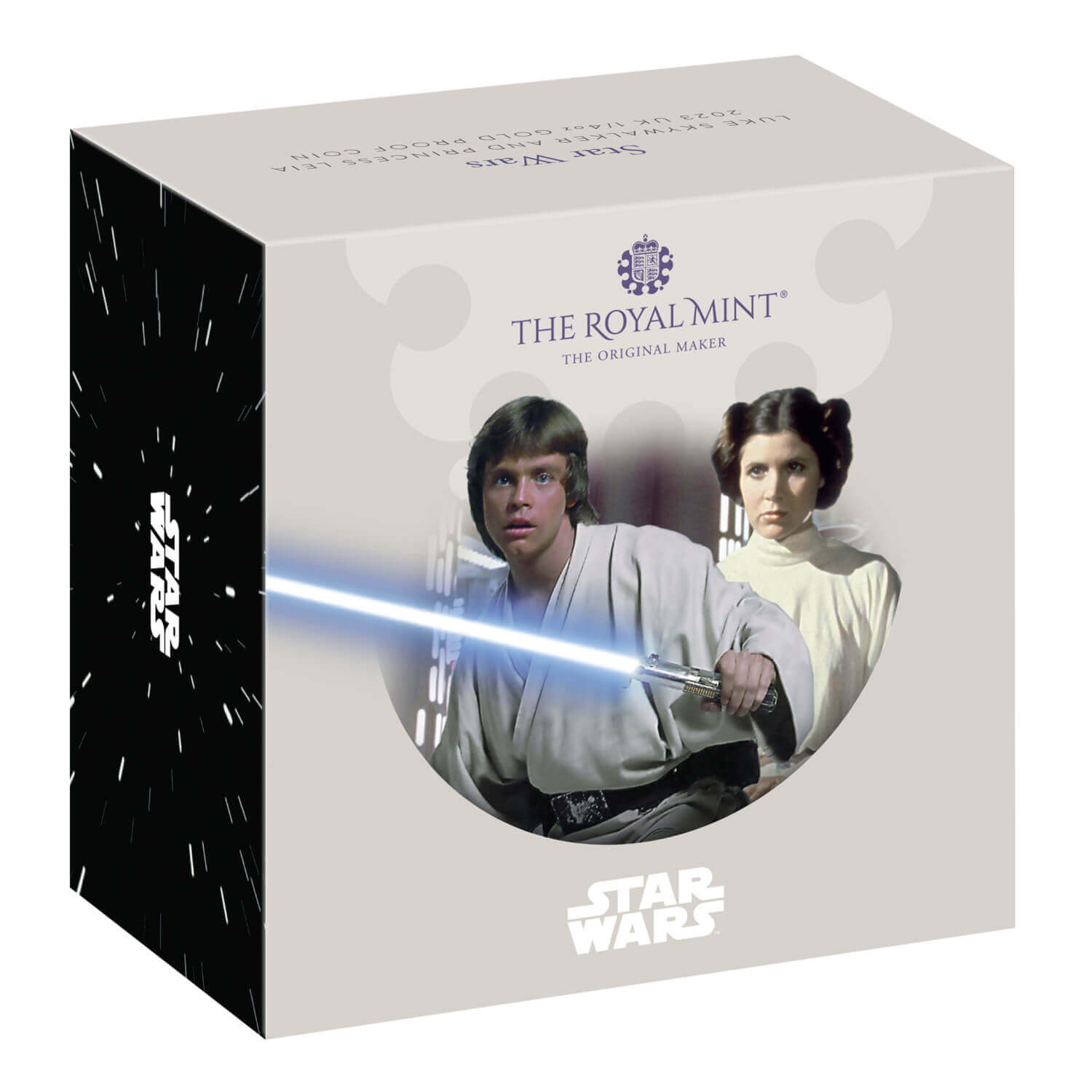 Star Wars Luke Skywalker and Princess Leia 2023 UK 1/4oz Gold