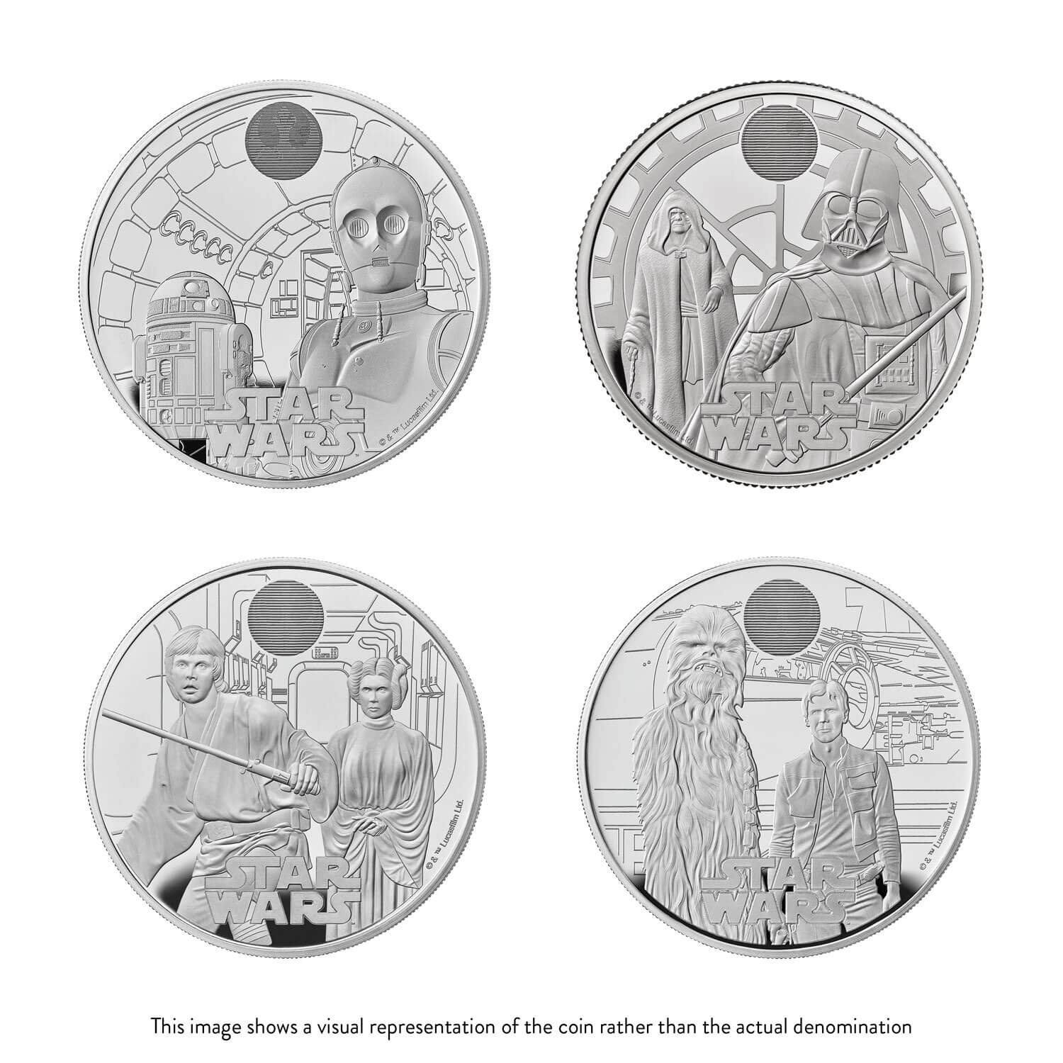 Star Wars 2023 UK 1oz Silver Proof Four-Coin Collection