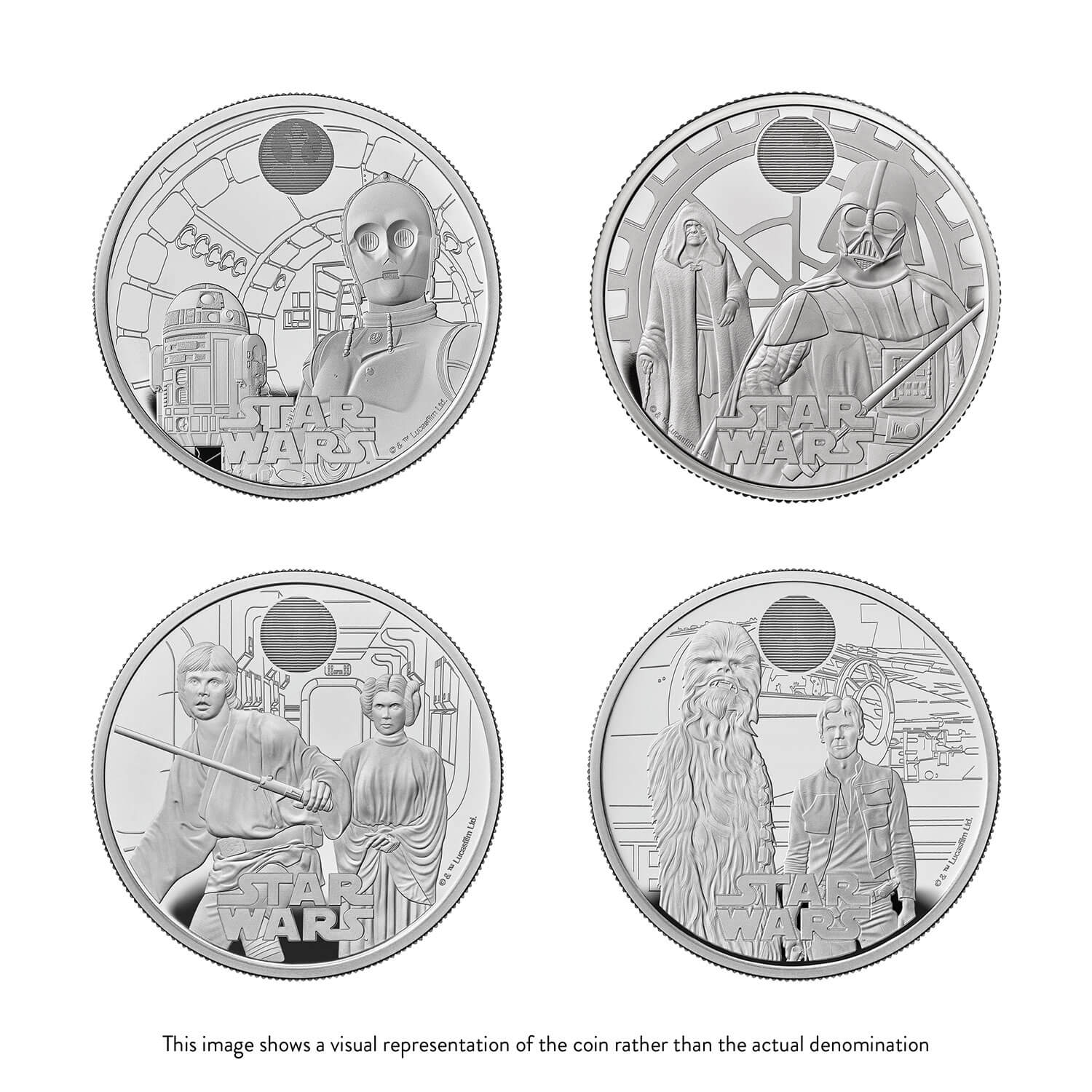 Star Wars 2023 UK 2oz Silver Proof Four-Coin Collection