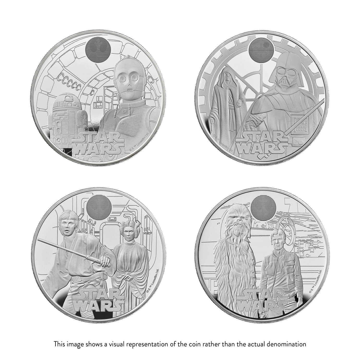 Star Wars 2023 UK 5oz Silver Proof Four-Coin Collection