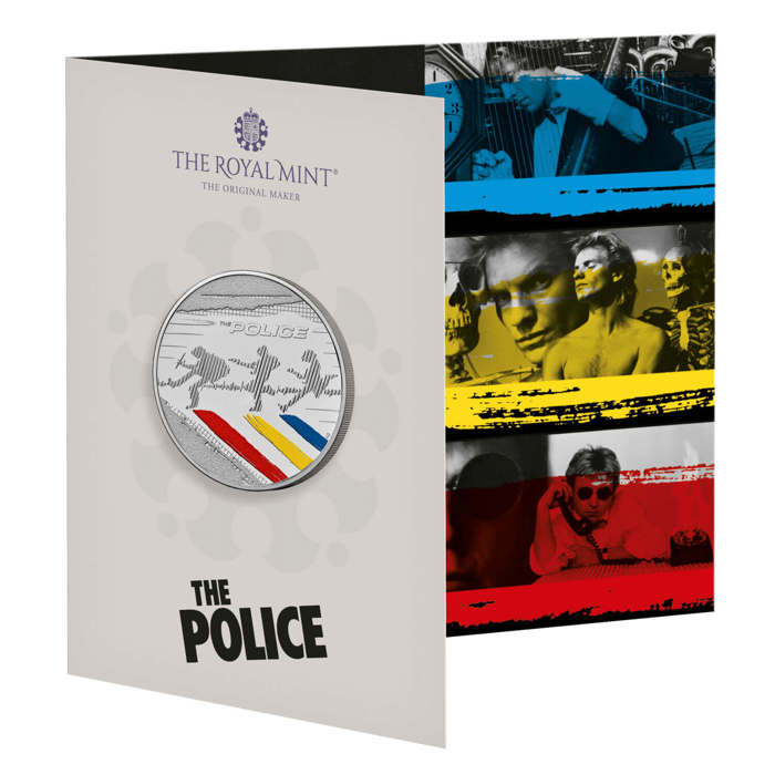The Police 2023 UK £5 Brilliant Uncirculated Colour Coin 