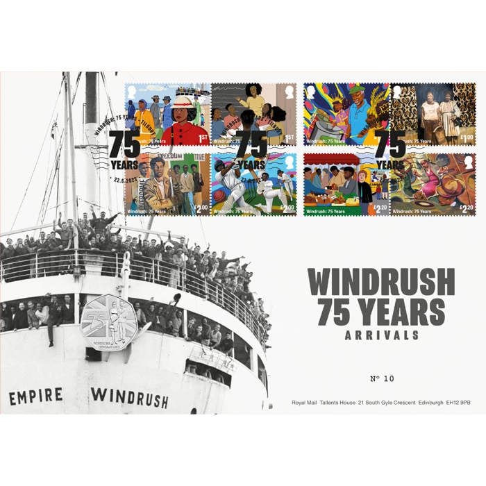 75 Years of the Windrush Generation 2023 UK 50p Brilliant Uncirculated Coin Cover