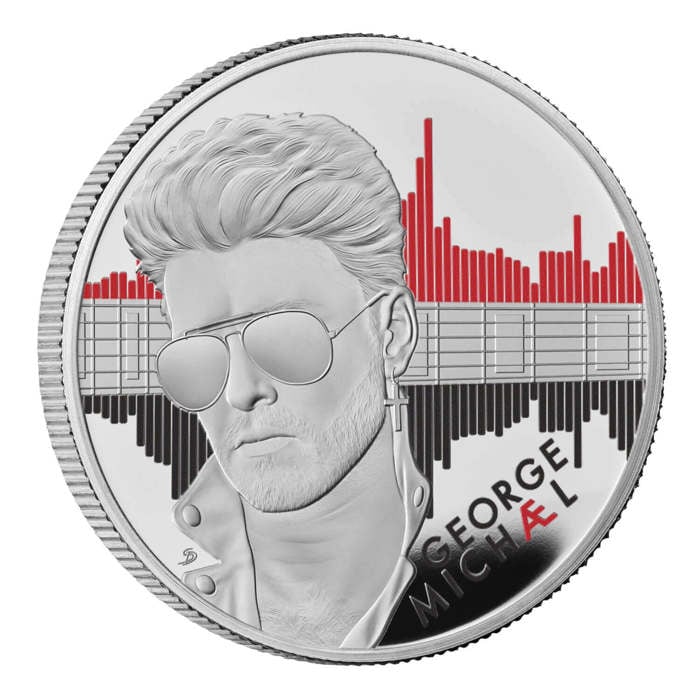George Michael 2024 UK 1oz Silver Proof Colour Coin