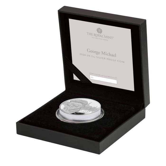 George Michael 2024 UK 2oz Silver Proof Coin