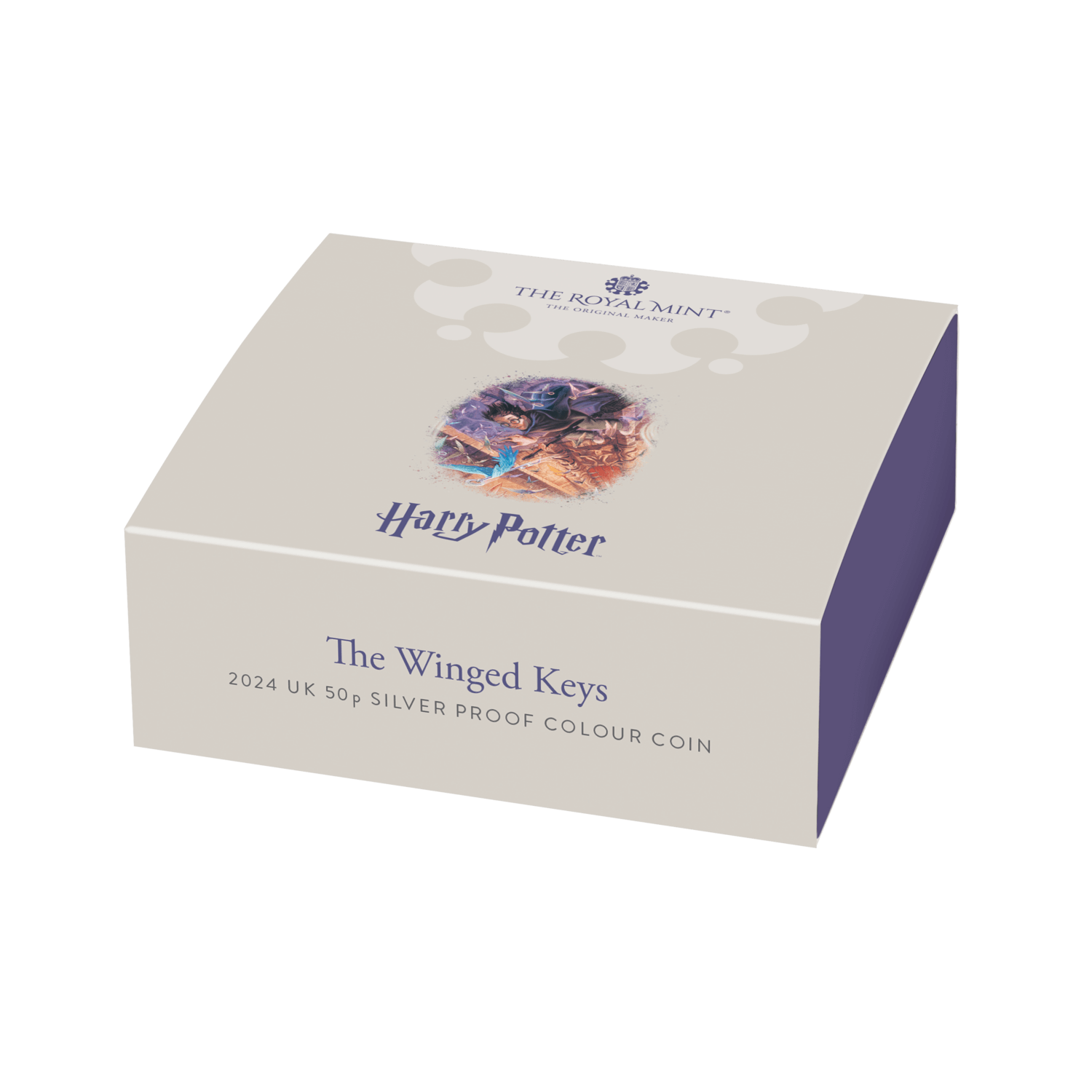 The Winged Keys 2024 UK 50p Silver Proof Colour Coin | The Royal Mint