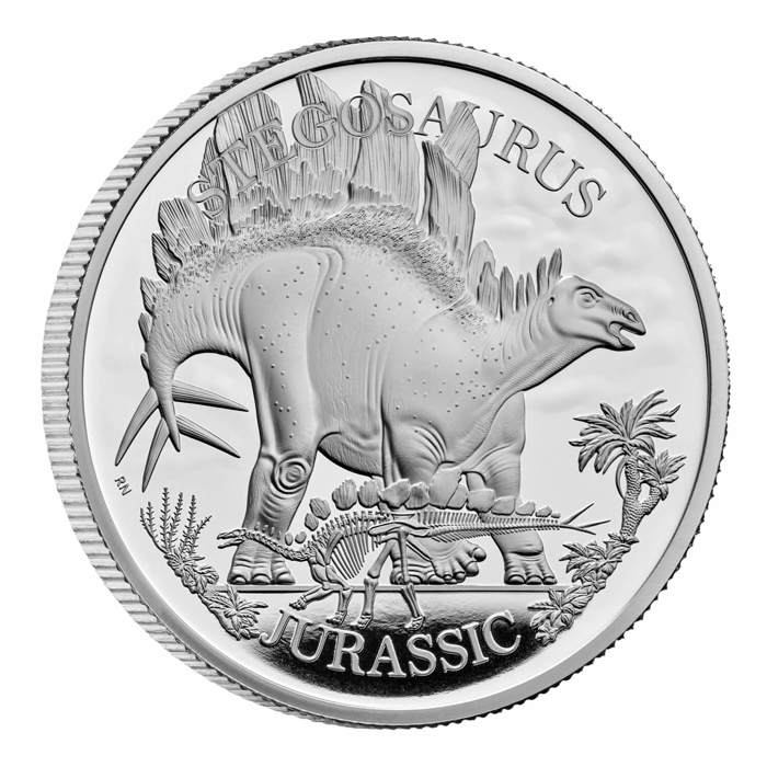 Stegosaurus 2024 UK 1oz Silver Proof Coin