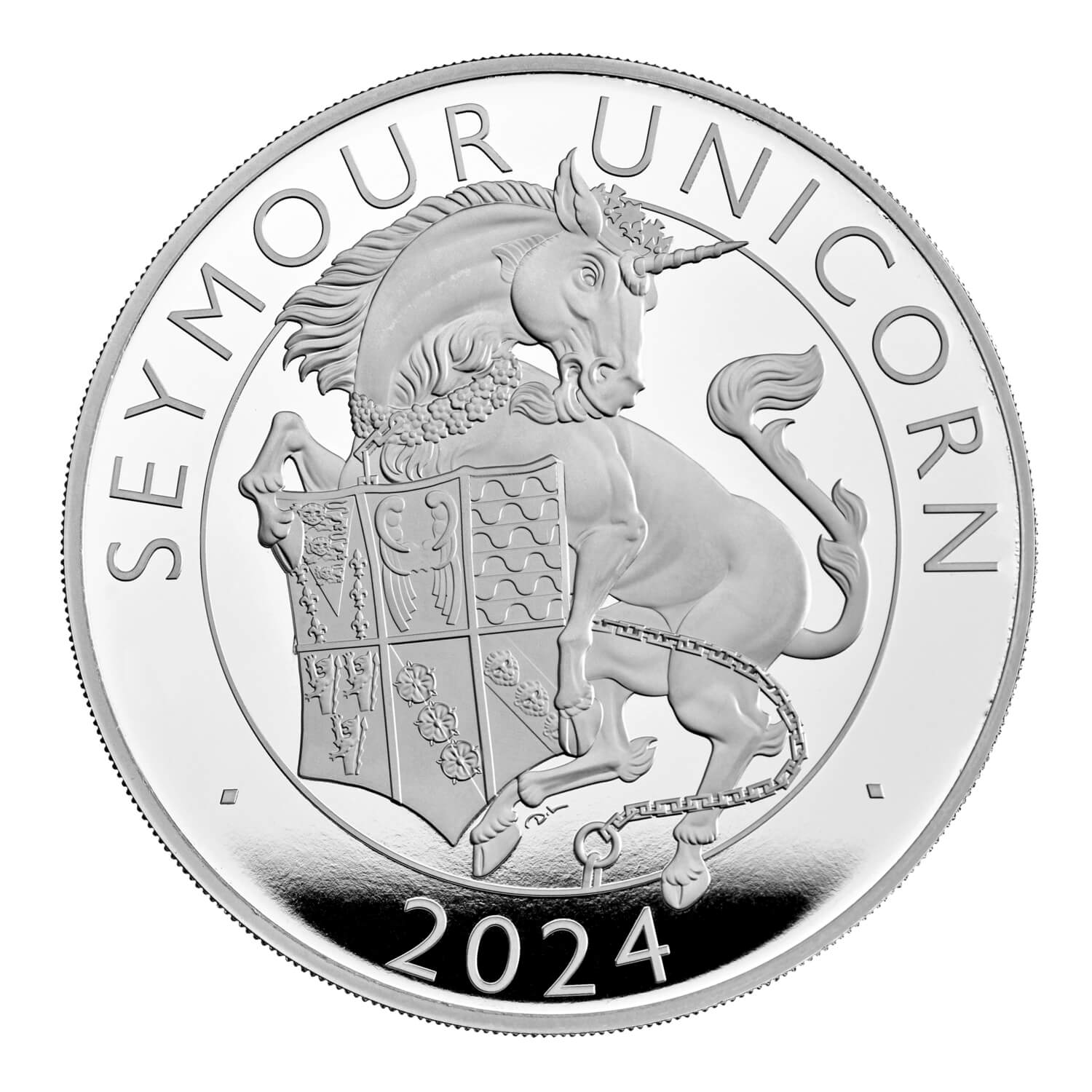 The Royal Tudor BeastsThe Seymour Unicorn 2024 UK 10oz Silver