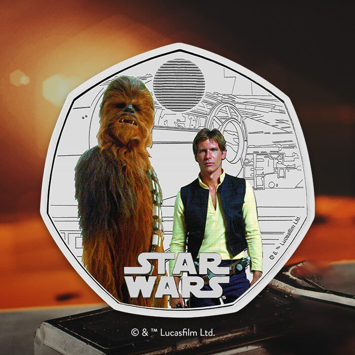 GOING ROGUE: HAN SOLO AND CHEWBACCA FEATURE ON UK COINS