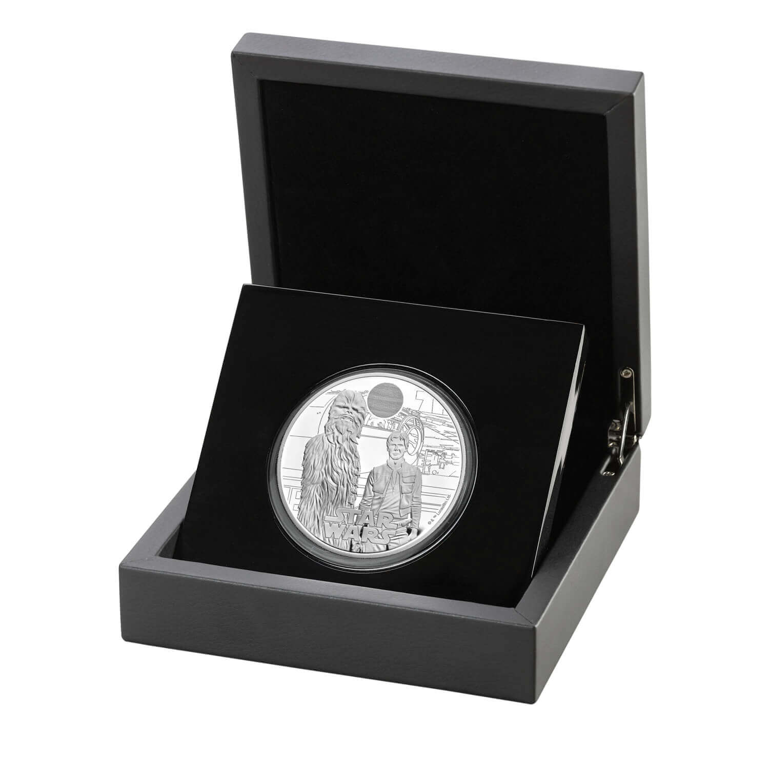 2024 英国 銀貨 スターウォーズ　ハン・ソロとチューバッカ PF70UC Star Wars Han Solo and Chewbacca 2024 UK 2oz Silver Proof