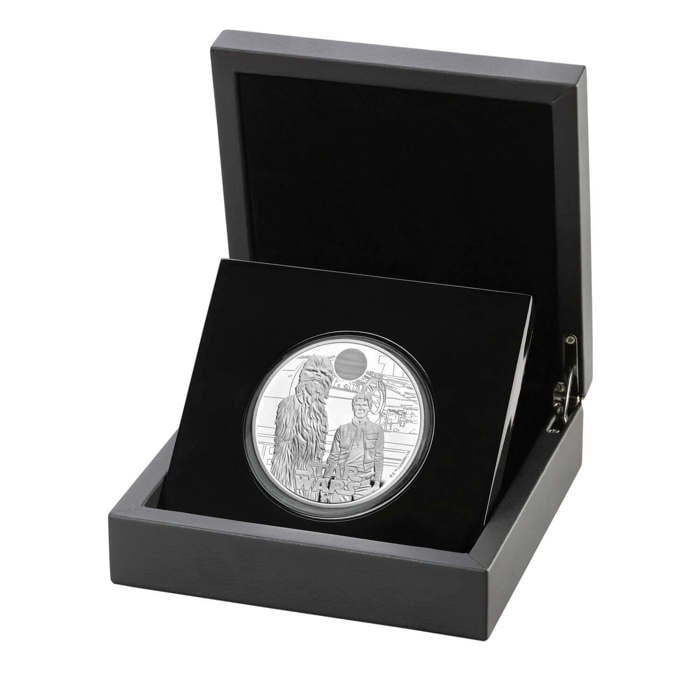 Star Wars Han Solo and Chewbacca 2024 UK 5oz Silver Proof Coin