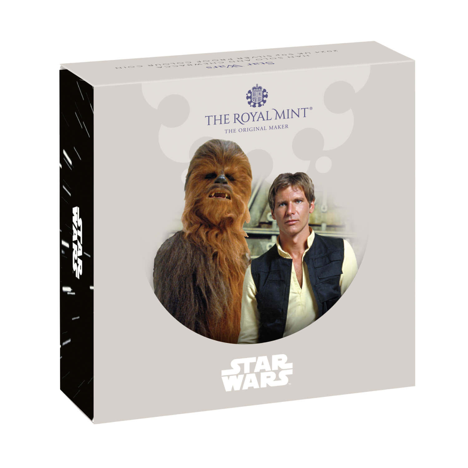 Star Wars Han Solo and Chewbacca 2024 UK 50p Silver Proof Colour