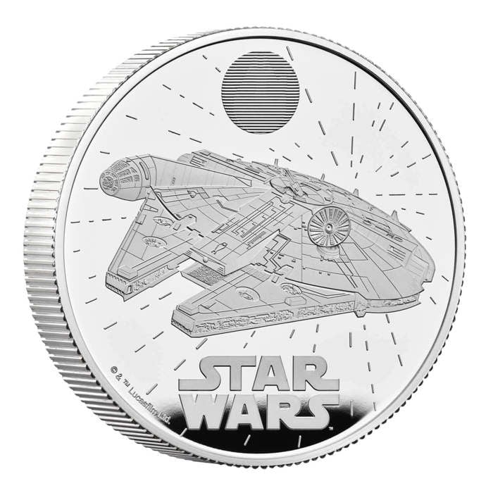 Star Wars Millennium Falcon 2024 UK 2oz Silver Proof Coin 