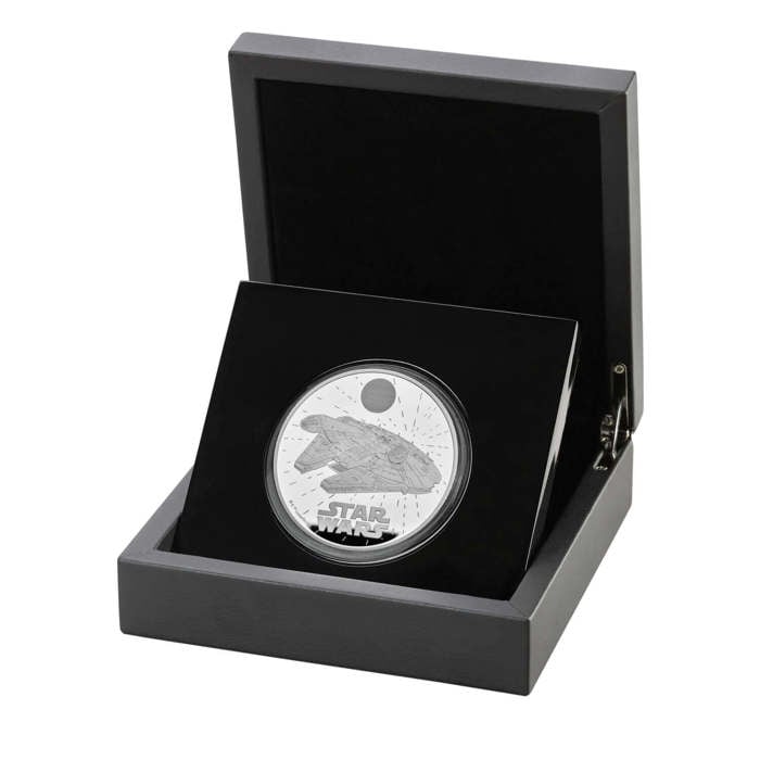 Star Wars Millennium Falcon 2024 UK 5oz Silver Proof Coin 