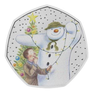 The Snowman 2025 UK 50P Brilliant Uncirculated Colour Coin - 2025 Royal Mint Release