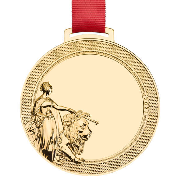 Una and the Lion 2021 Gold-plated Silver Tree Decoration