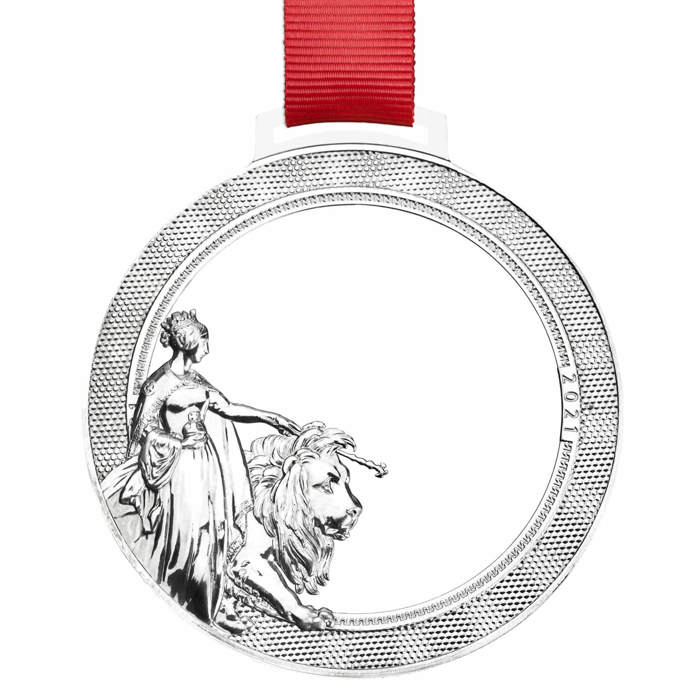 Una and the Lion 2021 Silver Tree Decoration