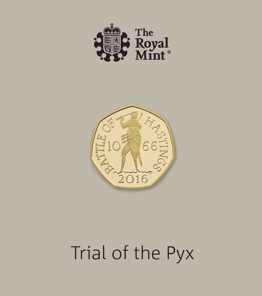 Trial of the Pyx The Battle of Hastings Anniversary 2016 UK 50p Gold Proof Coin